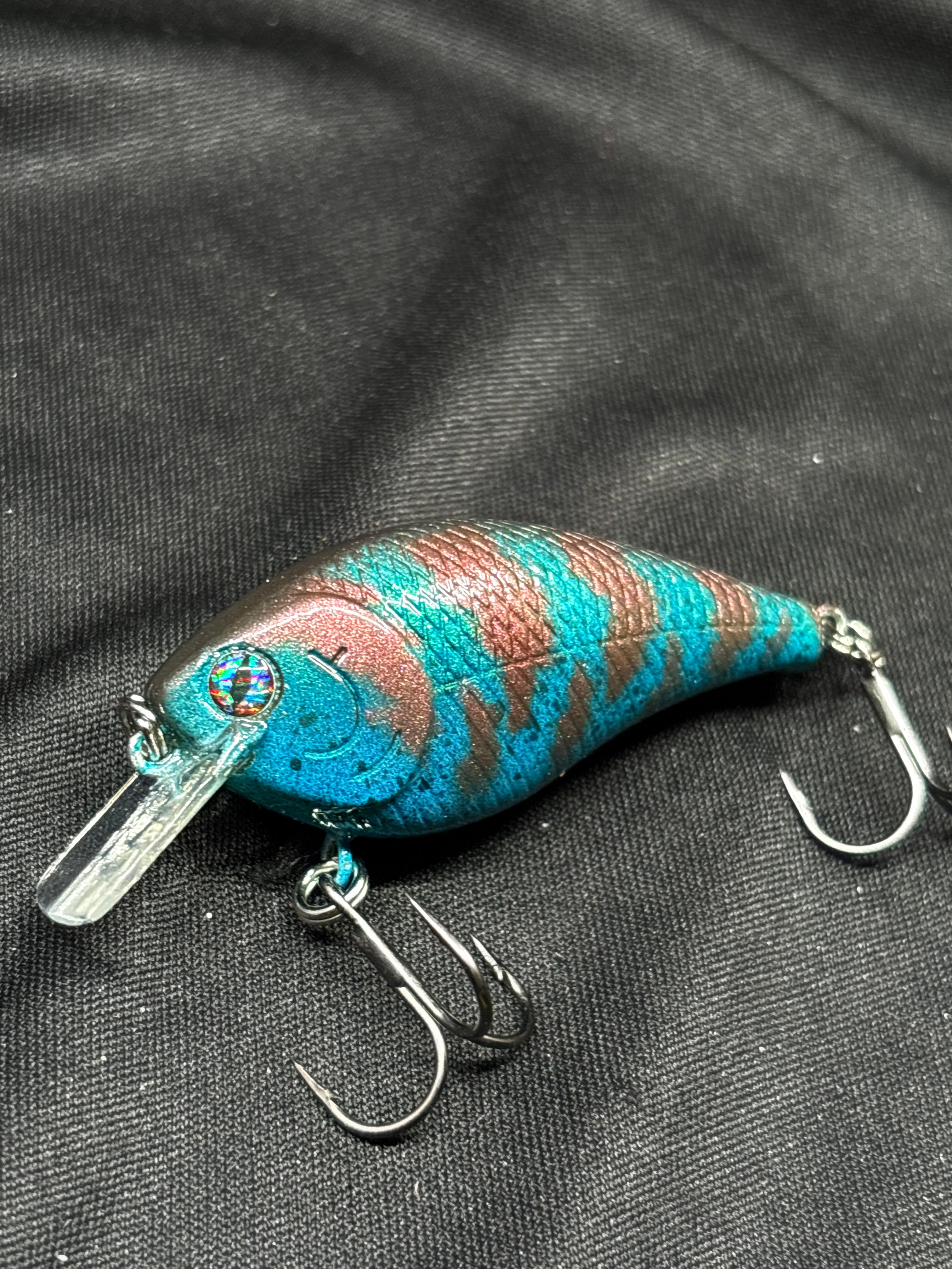 Blue Tiger Stripe 1.5 Square Bill